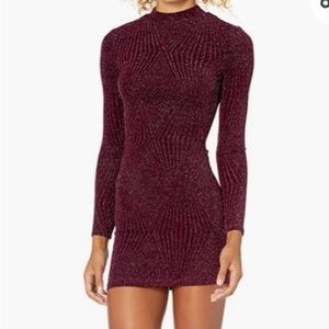 sparkly maroon bodycon